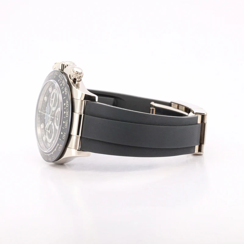Rolex Daytona 116519LN Cosmograph Weißgold Black-Diamond Dial Oysterflex