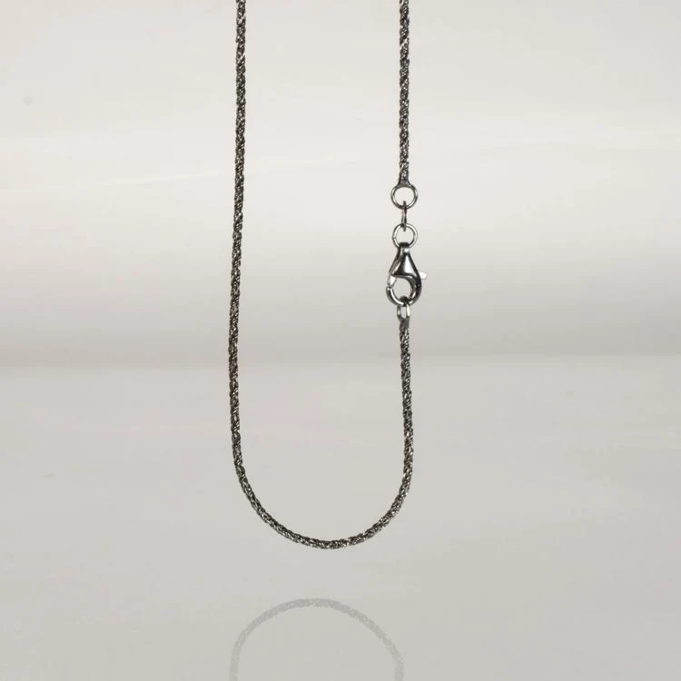 Kette KET Seil 1,3 sw 925er Silber 925 shwarz rhodiniert