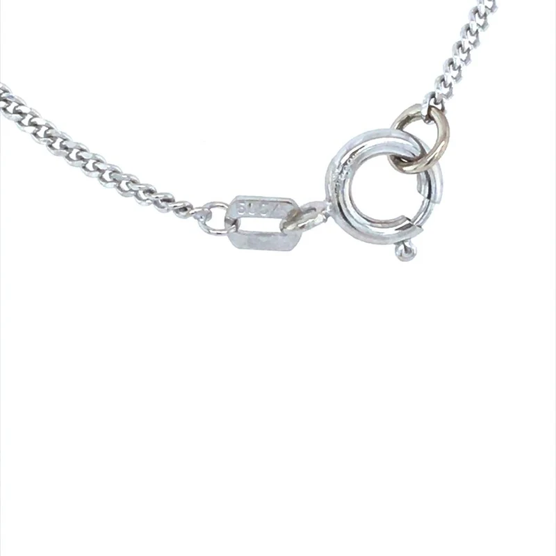 Kette mit Anhänger Weißgold 585 - 14 ct. mit Smaragd & Brillanten