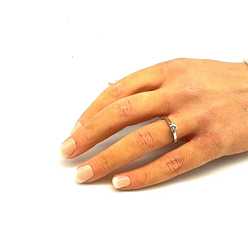 Solitär Ring Weißgold 585 - 14 ct. mit Brillant 0,22 ct.