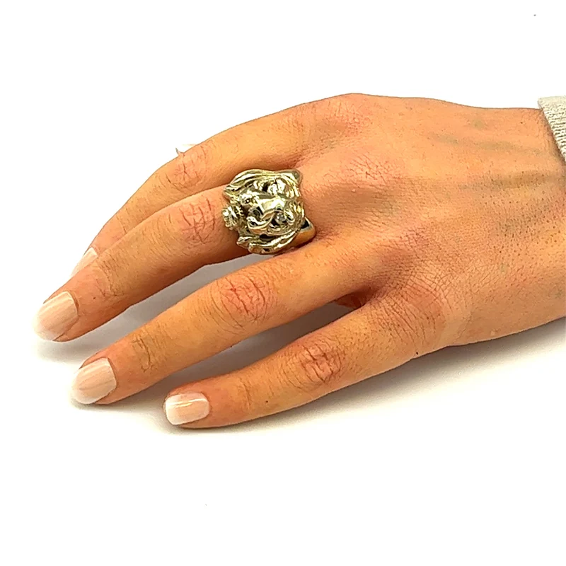 Tiger-Ring Gelbgold 585 - 14 ct. mit Brillanten
