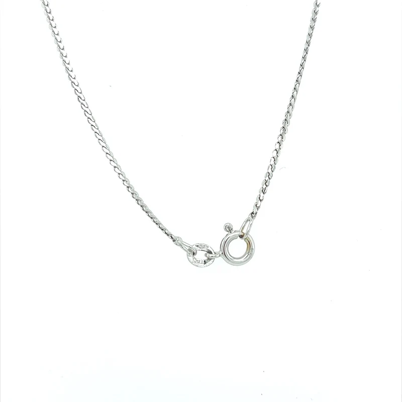 Kette mit Stern-Saphir & Brillanten Anhänger Weißgold 750 - 18 ct.