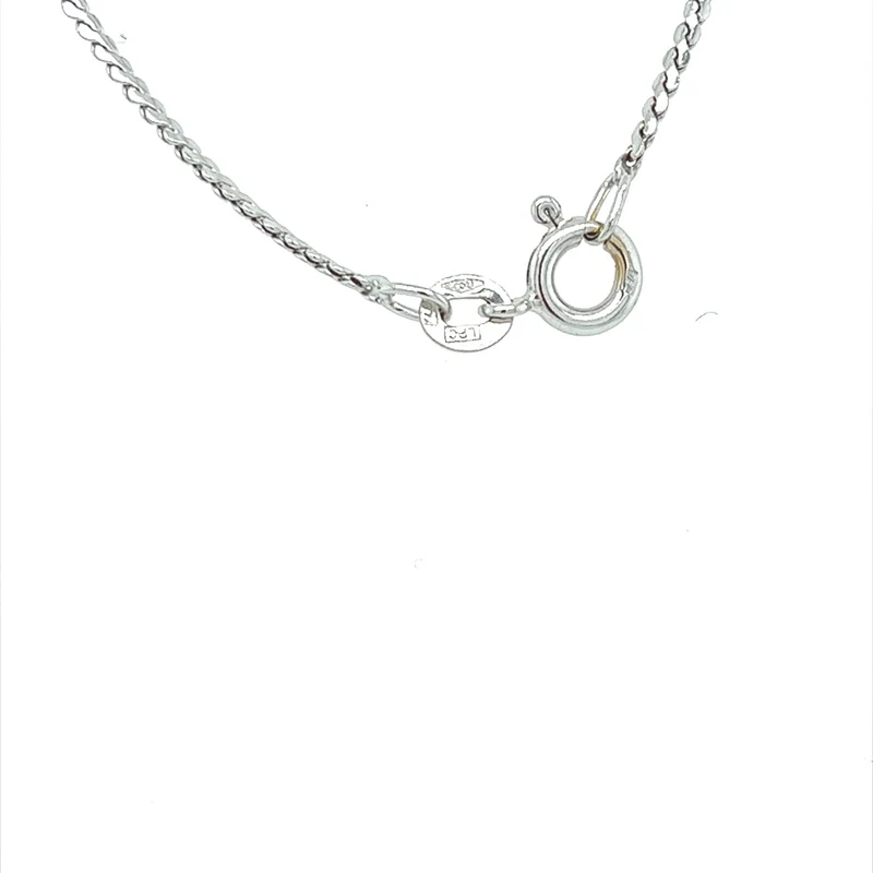Kette mit Stern-Saphir & Brillanten Anhänger Weißgold 750 - 18 ct.