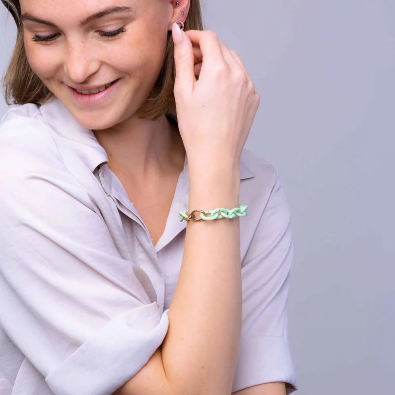 Mintgrün Bronze Armband