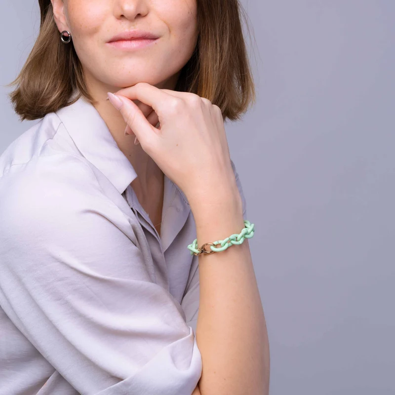 Mintgrün Bronze Armband