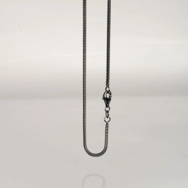 Kette KET Fuchs 1,5 sw 925er Silber 925, schwarz rhodiniert