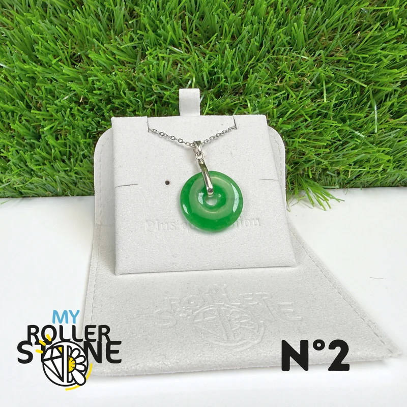 Nephrit-Jade-Anhänger aus Vietnam, 925er Sterlingsilber #2