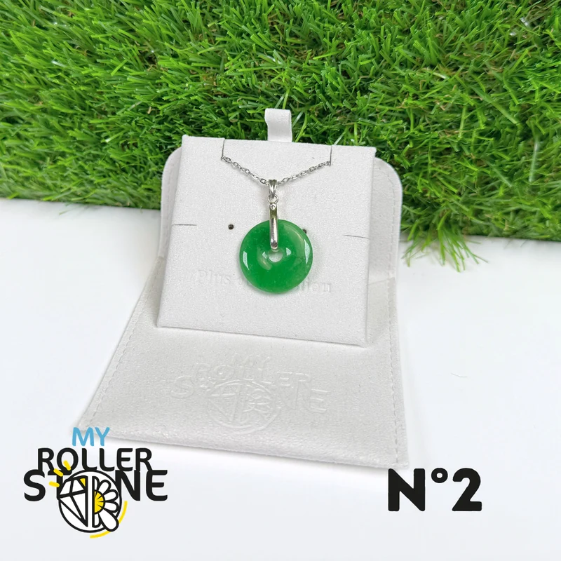 Nephrit-Jade-Anhänger aus Vietnam, 925er Sterlingsilber #2