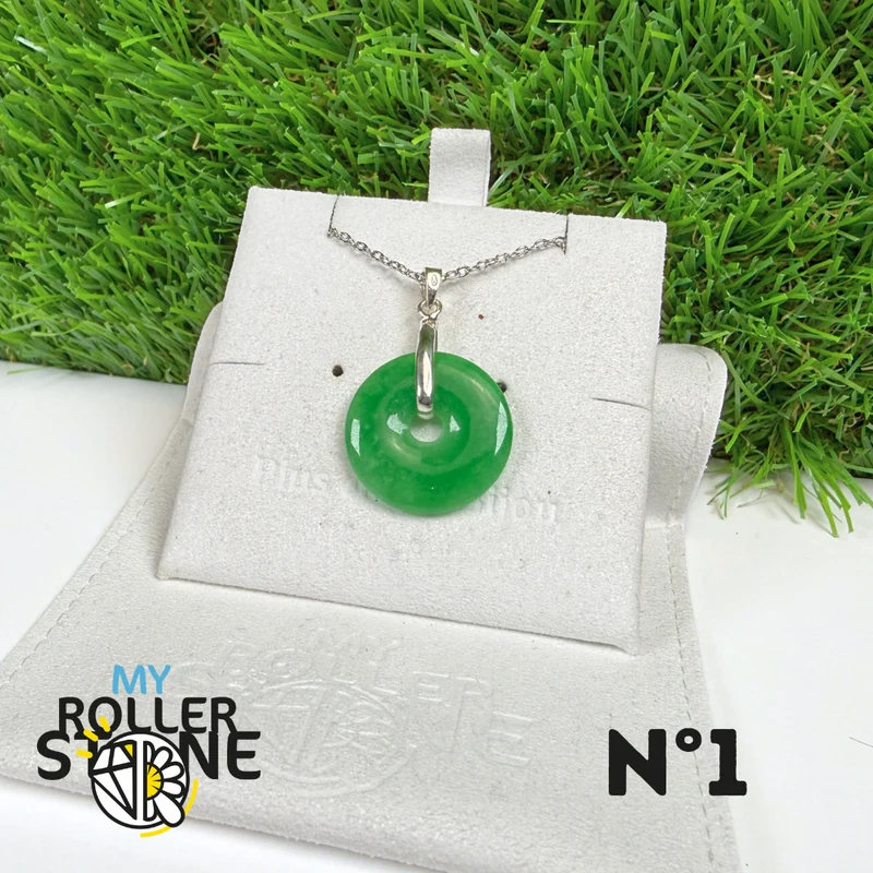 Nephrit-Jade-Anhänger aus Vietnam, 925er Sterlingsilber #1