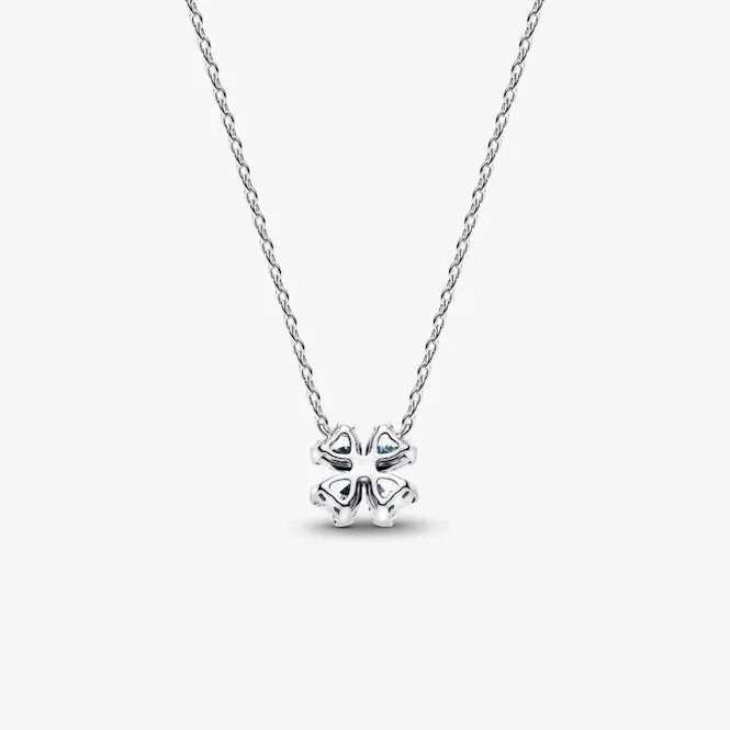 Sparkling Lucky Clover Pendant Necklace