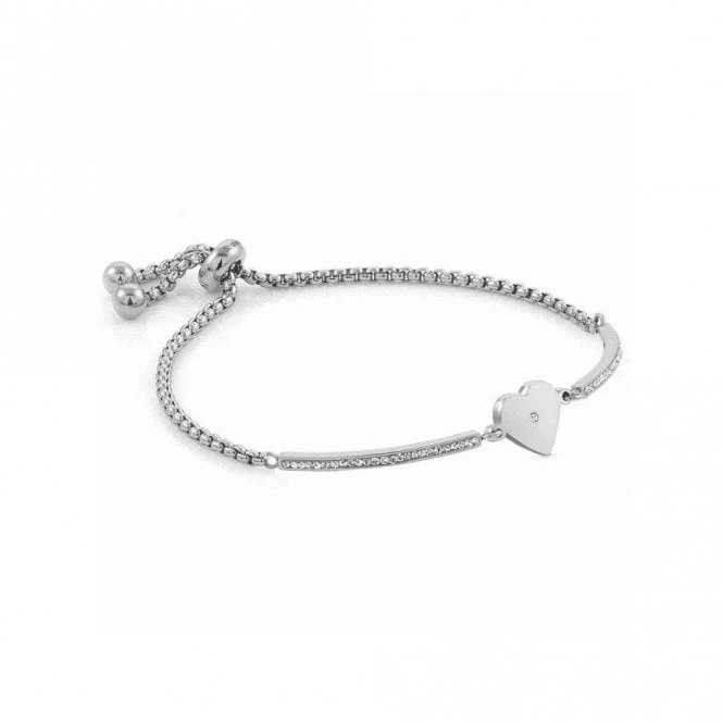 Milleluci Heart Bracelet in Silver with CZ