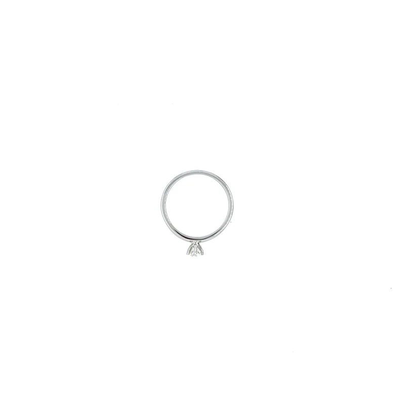 Solitär Ring Weißgold 585 - 14 ct. mit Brillant 0,35 ct. und GIA Zertifikat