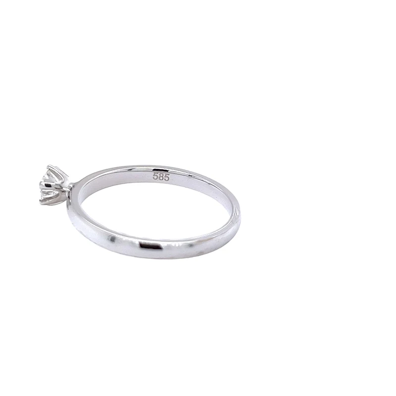 Solitär Ring Weißgold 585 - 14 ct. mit Brillant 0,35 ct. und GIA Zertifikat