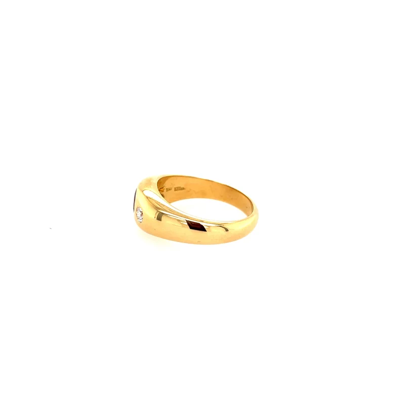 Ring Gelbgold 750 - 18 ct. mit Rubin & Brillanten