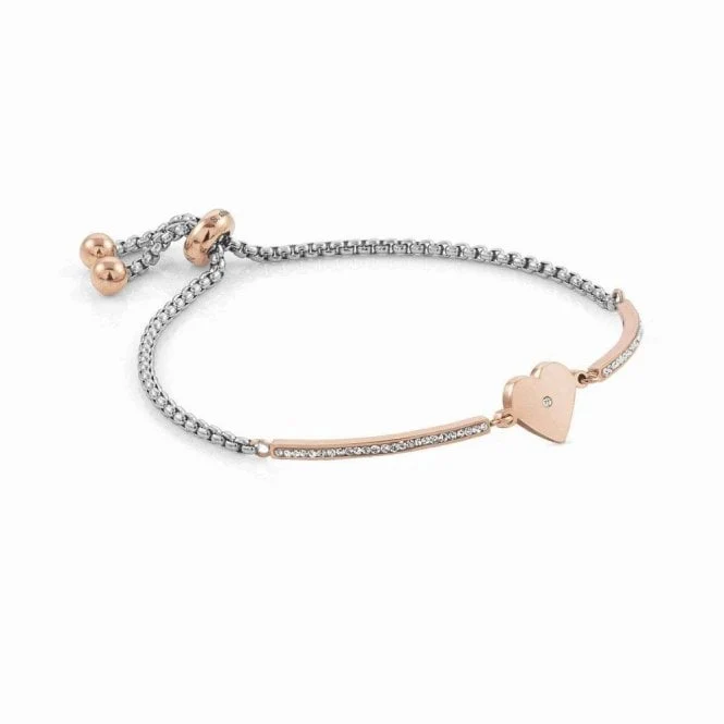 Milleluci Heart Bracelet in Rose Gold with CZ