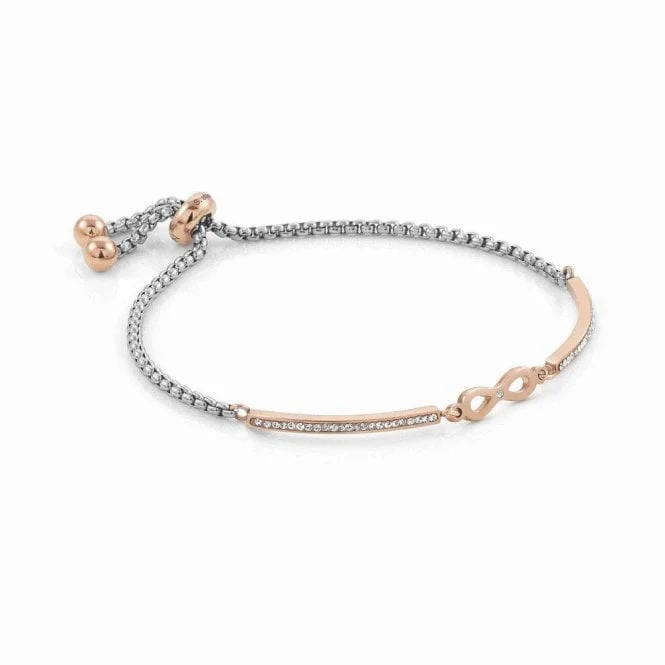 Milleluci Infinity Bracelet in Rose Gold with CZ