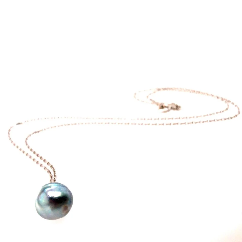 Kette mit Perlen-Anhänger Weißgold 585 - 14 ct.