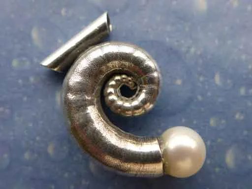 Schmuck Perle Anhänger Schnecke Posthorn l