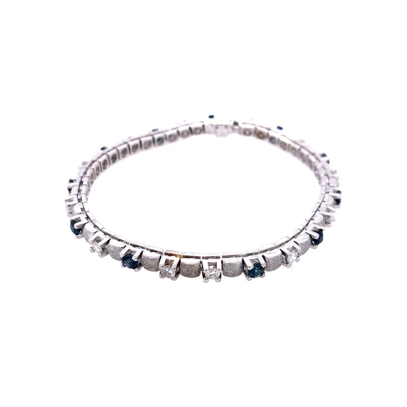 Armband mit Brillanten & Saphiren Weißgold 585