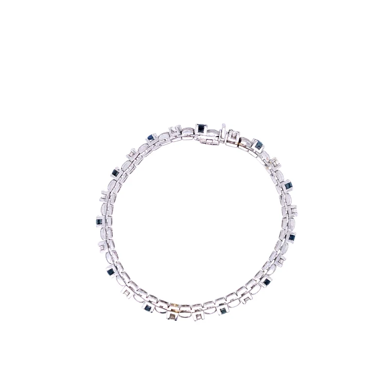 Armband mit Brillanten & Saphiren Weißgold 585