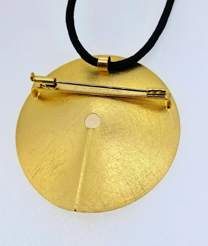 925er Silber Anhänger Vergoldet und Brosche Zaremski D134
