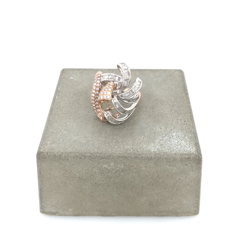 Ring Gold Bicolor 750 mit Brillanten & Diamanten