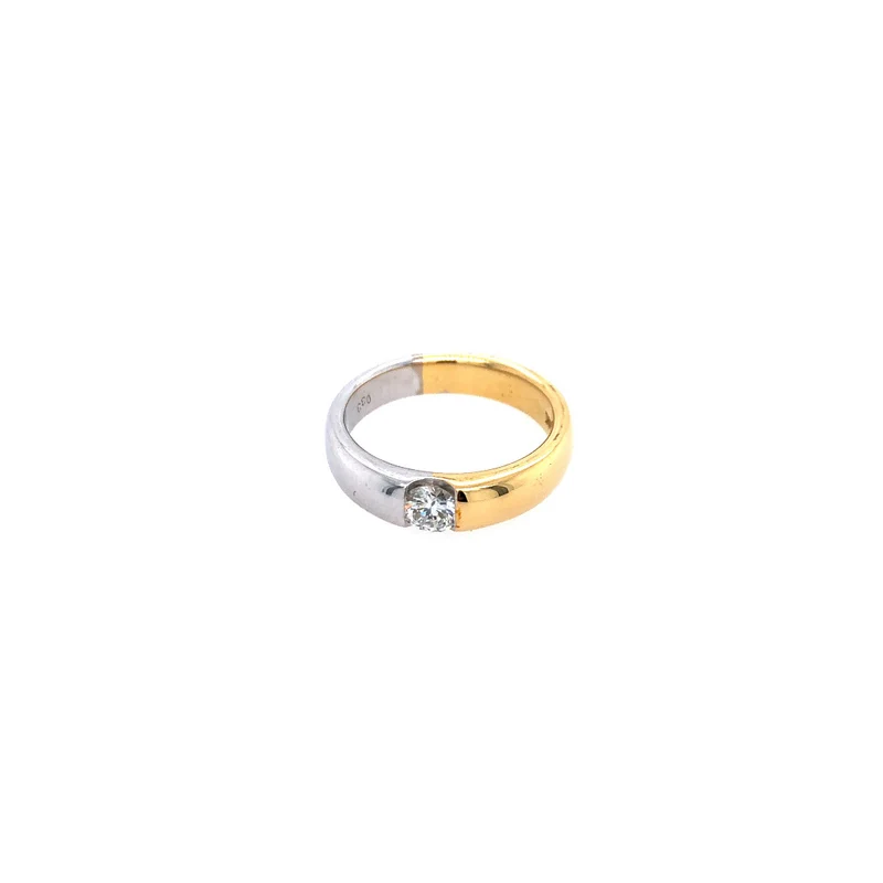 Ring Bicolor Gold 750 mit Brillant