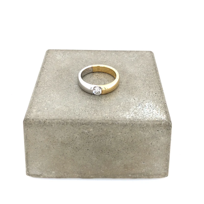 Ring Bicolor Gold 750 mit Brillant