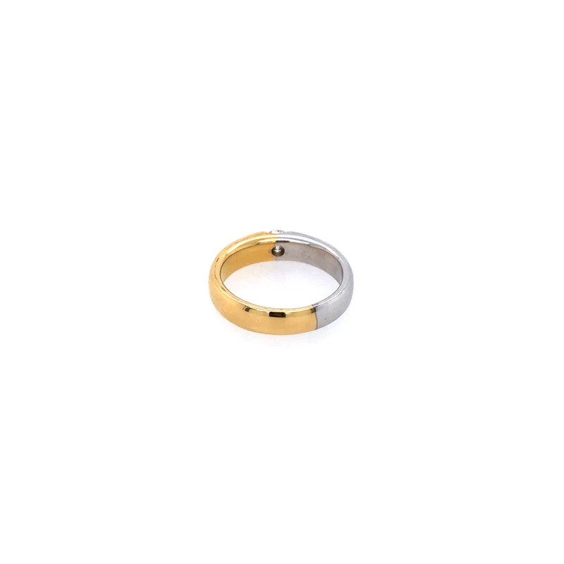 Ring Bicolor Gold 750 mit Brillant
