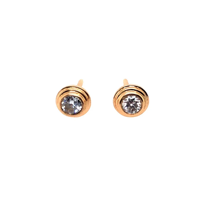 Brillant Ohrstecker 0,4ct. Roségold 750