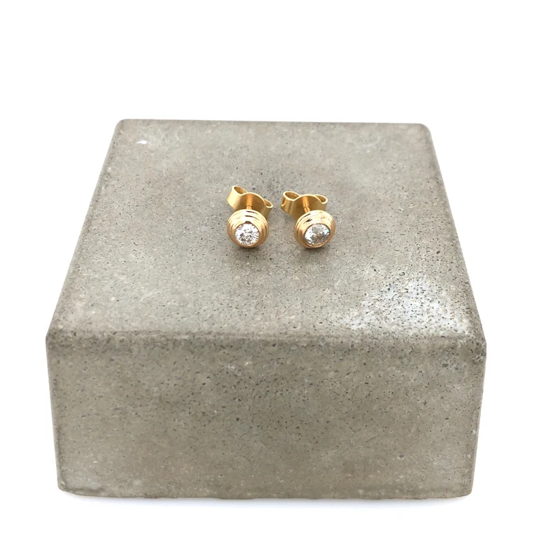 Brillant Ohrstecker 0,4ct. Roségold 750