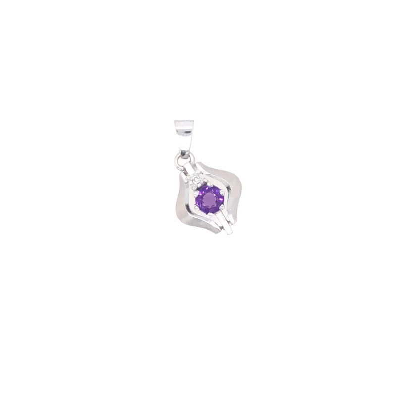 Anhänger Weißgold 585 mit Amethyst & Diamant