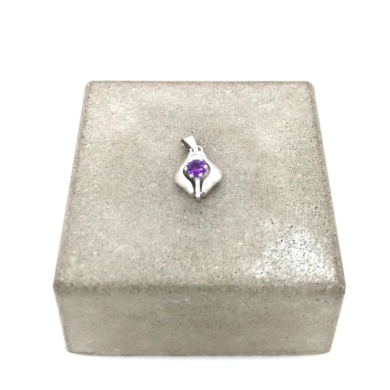 Anhänger Weißgold 585 mit Amethyst & Diamant