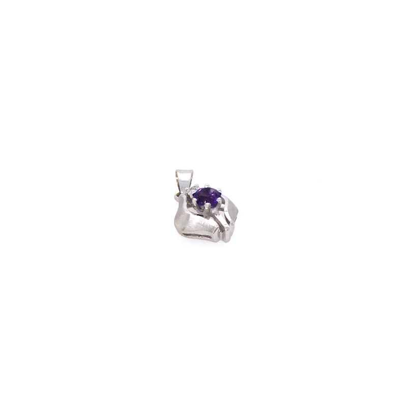Anhänger Weißgold 585 mit Amethyst & Diamant