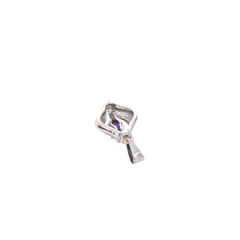 Anhänger Weißgold 585 mit Amethyst & Diamant