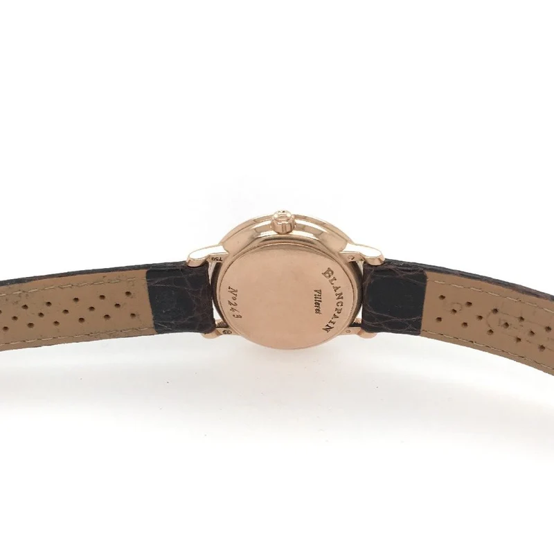 Gebrauchte Luxusuhr Blancpain Villeret Ultraplate Roségold mit Diamantlünette