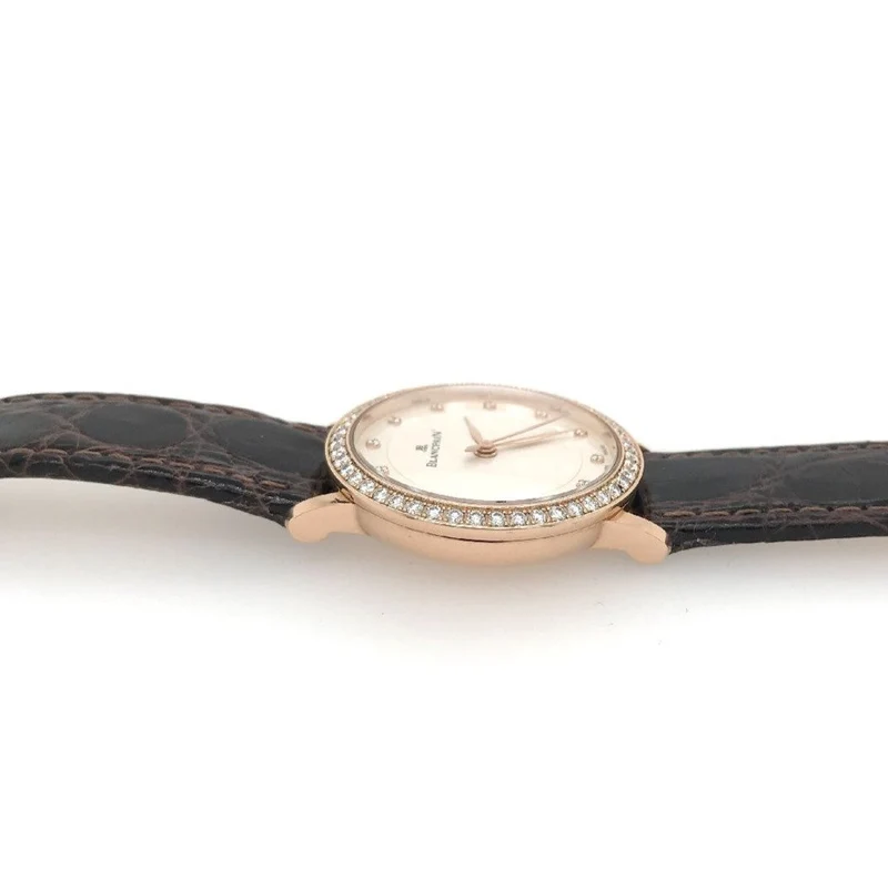 Gebrauchte Luxusuhr Blancpain Villeret Ultraplate Roségold mit Diamantlünette