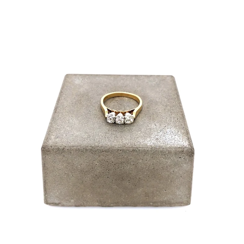 "Triologie" Ring Bicolor Gold 750 mit 3 Diamanten