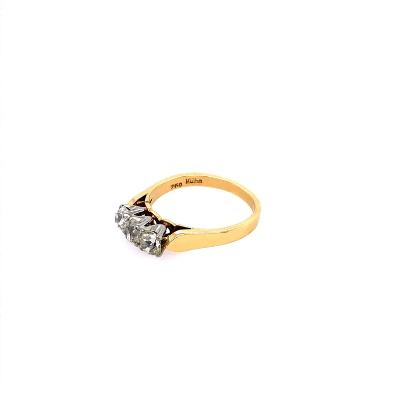 "Triologie" Ring Bicolor Gold 750 mit 3 Diamanten