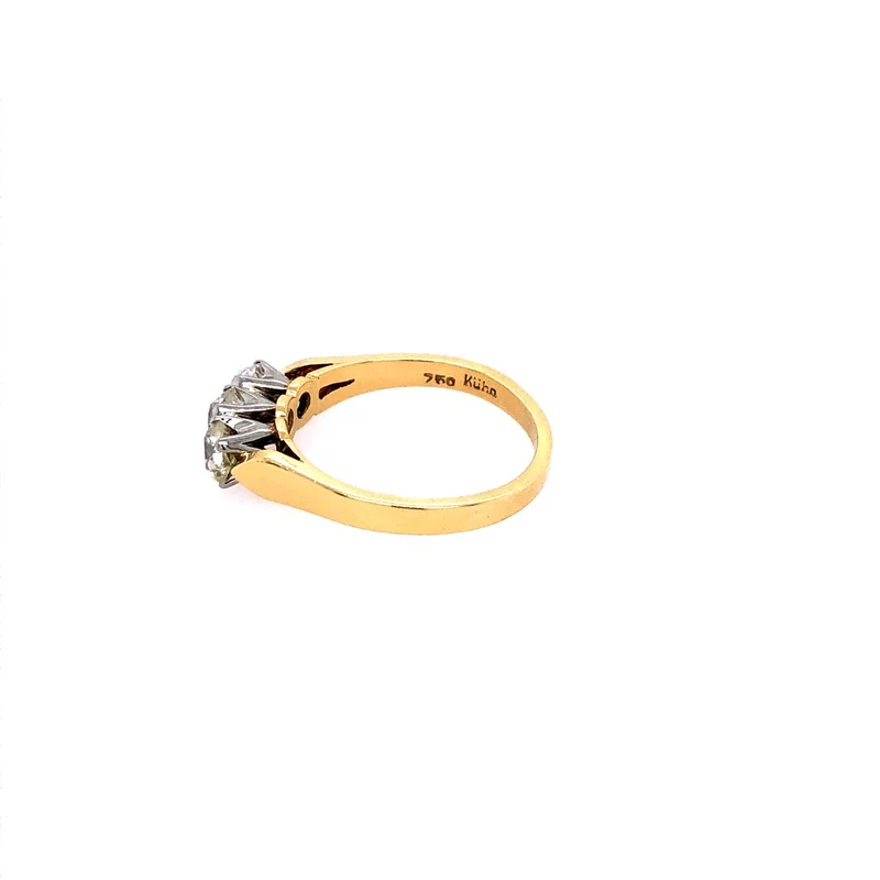"Triologie" Ring Bicolor Gold 750 mit 3 Diamanten