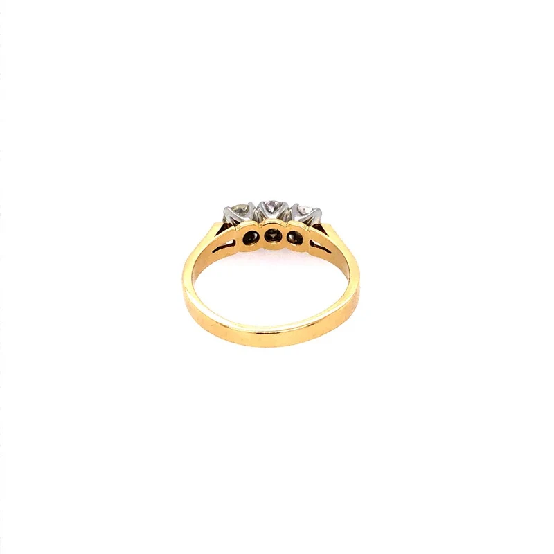 "Triologie" Ring Bicolor Gold 750 mit 3 Diamanten