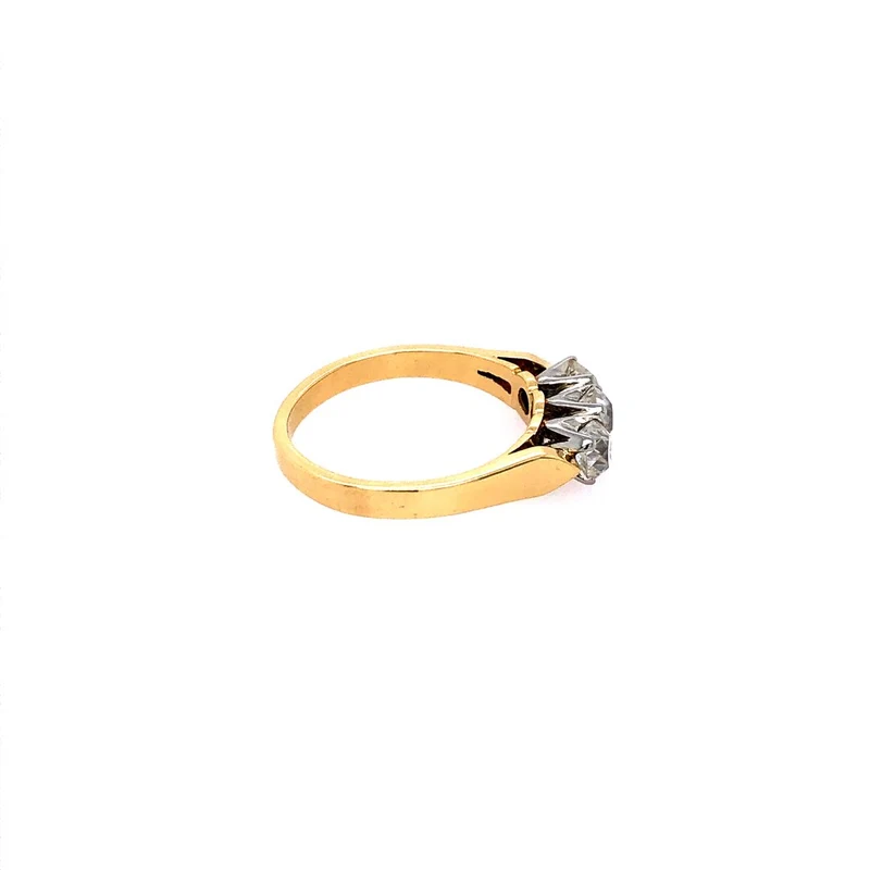 "Triologie" Ring Bicolor Gold 750 mit 3 Diamanten