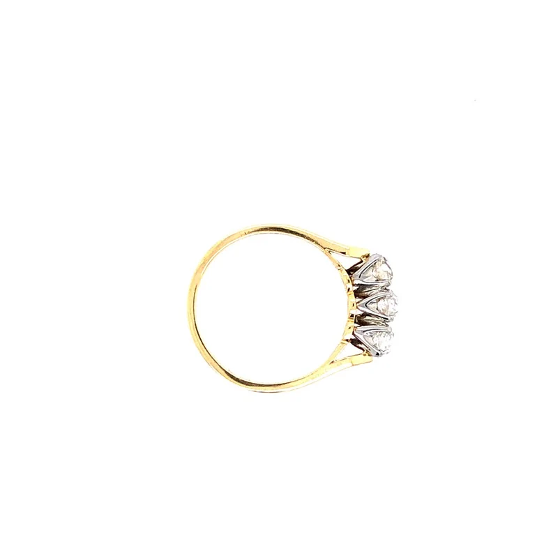 "Triologie" Ring Bicolor Gold 750 mit 3 Diamanten