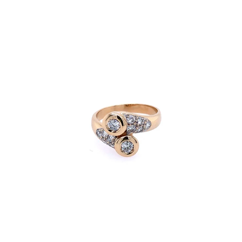 "Toi et Moi" Ring Gelbgold 585 mit Brillanten