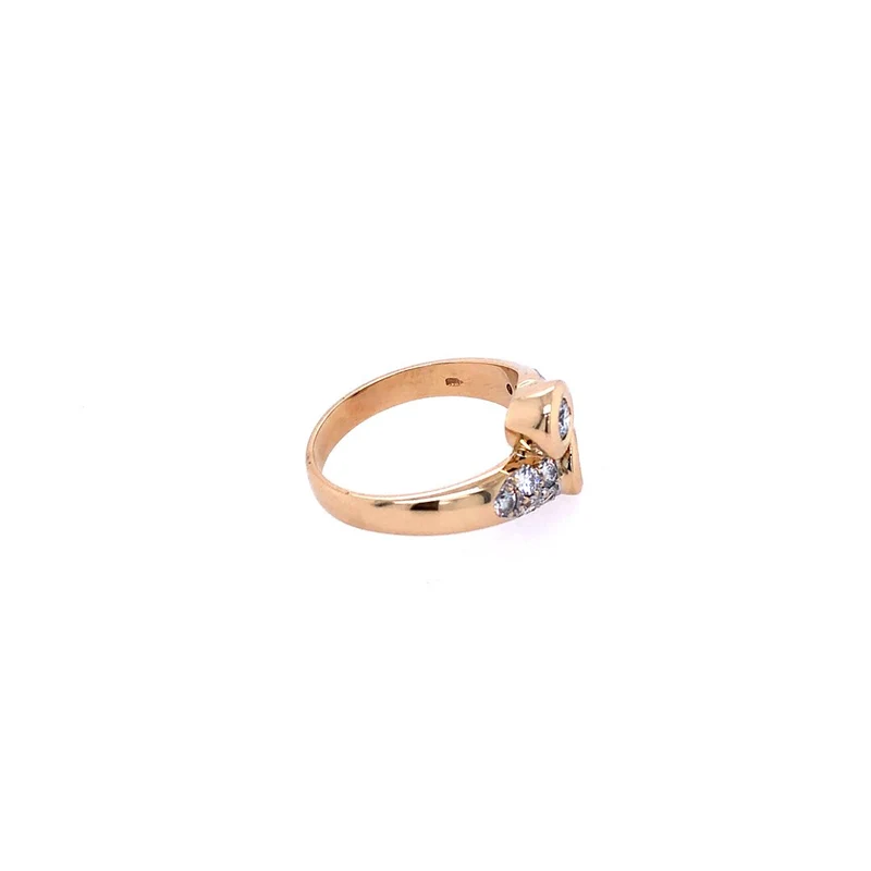 "Toi et Moi" Ring Gelbgold 585 mit Brillanten
