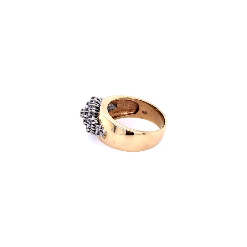 Ring Bicolor Gold 585 mit Brillanten