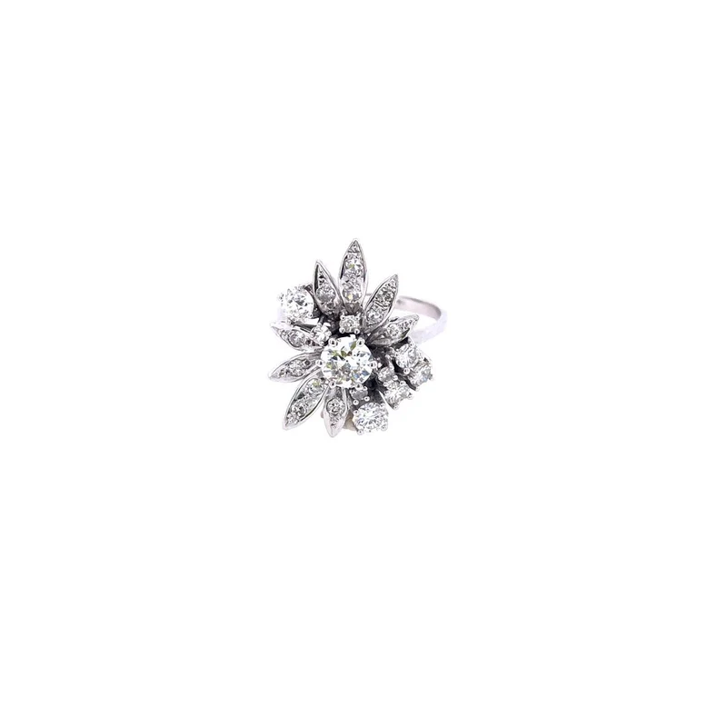Diamantring Weissgold 750 mit Brillanten