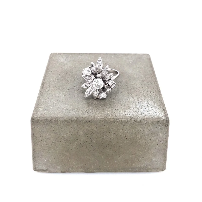 Diamantring Weissgold 750 mit Brillanten