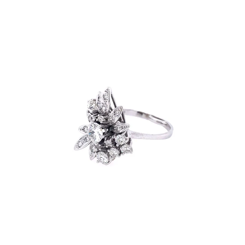 Diamantring Weissgold 750 mit Brillanten
