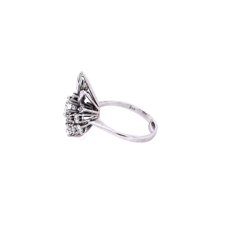 Diamantring Weissgold 750 mit Brillanten